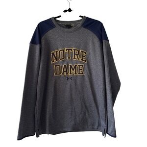 Under Armour Notre Dame Charcoal Gray Loose Fit Shirt